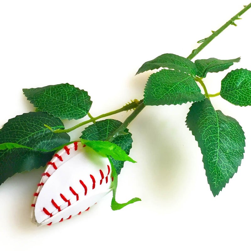 ChalkTalkSPORTS Baseball Rose | Genuine Leather Baseball Gift - Image 1